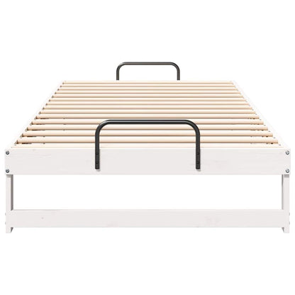 Bedframe met Draaghandvatten Wit 100 x 200 cm