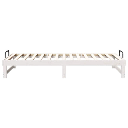 Bedframe met Draaghandvatten Wit 100 x 200 cm