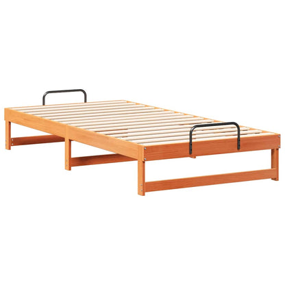 Bedframe met Draaghandvatten Bruin 100 x 200 cm