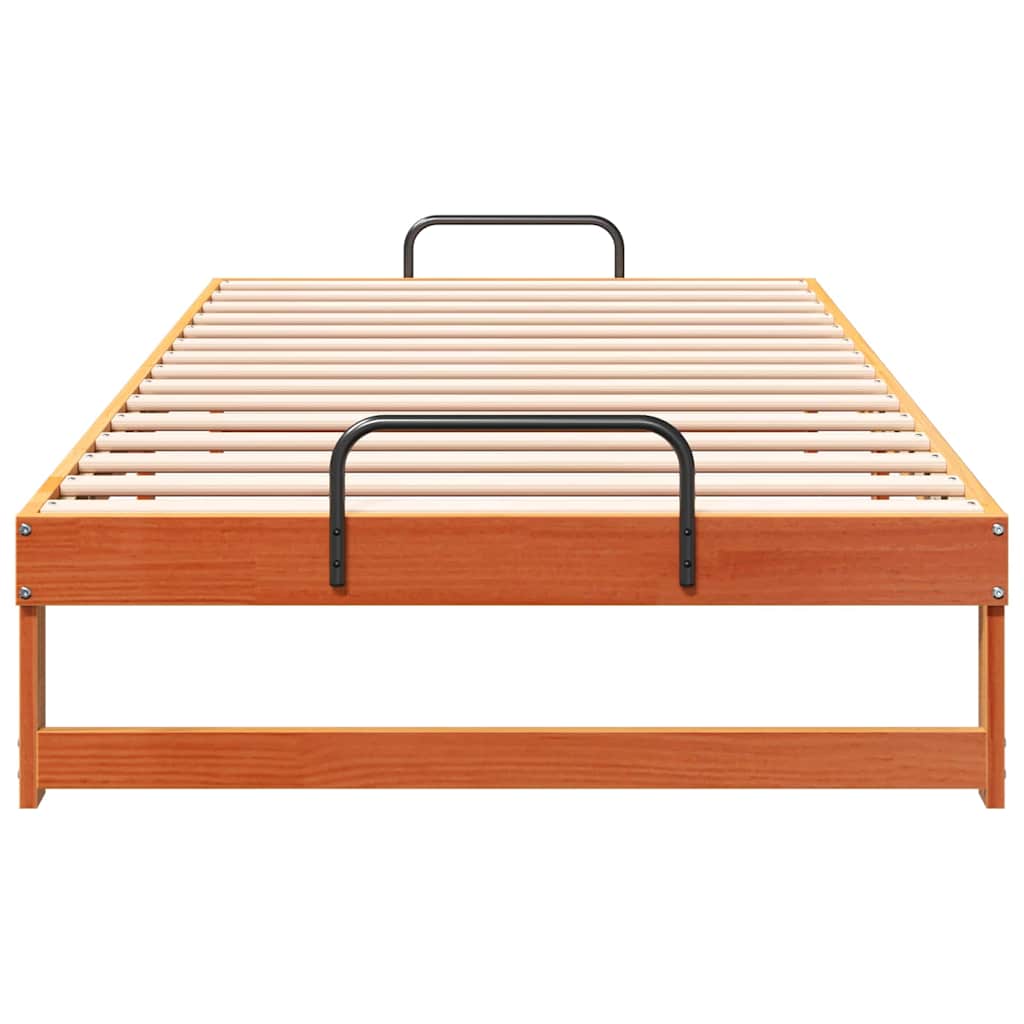Bedframe met Draaghandvatten Bruin 100 x 200 cm