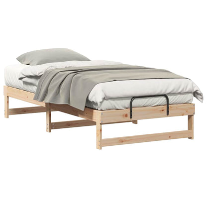Bedframe met Draaghandvatten Bruin 90 x 190 cm