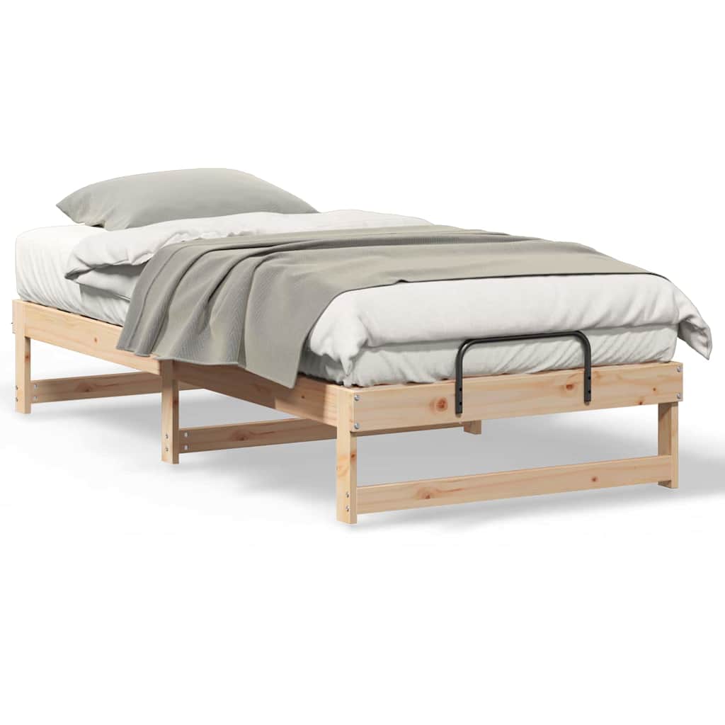 Bedframe met Draaghandvatten Bruin 90 x 190 cm