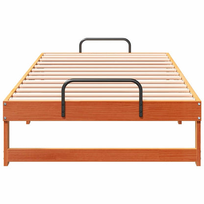 Bedframe met Draaghandvatten Bruin 90 x 190 cm