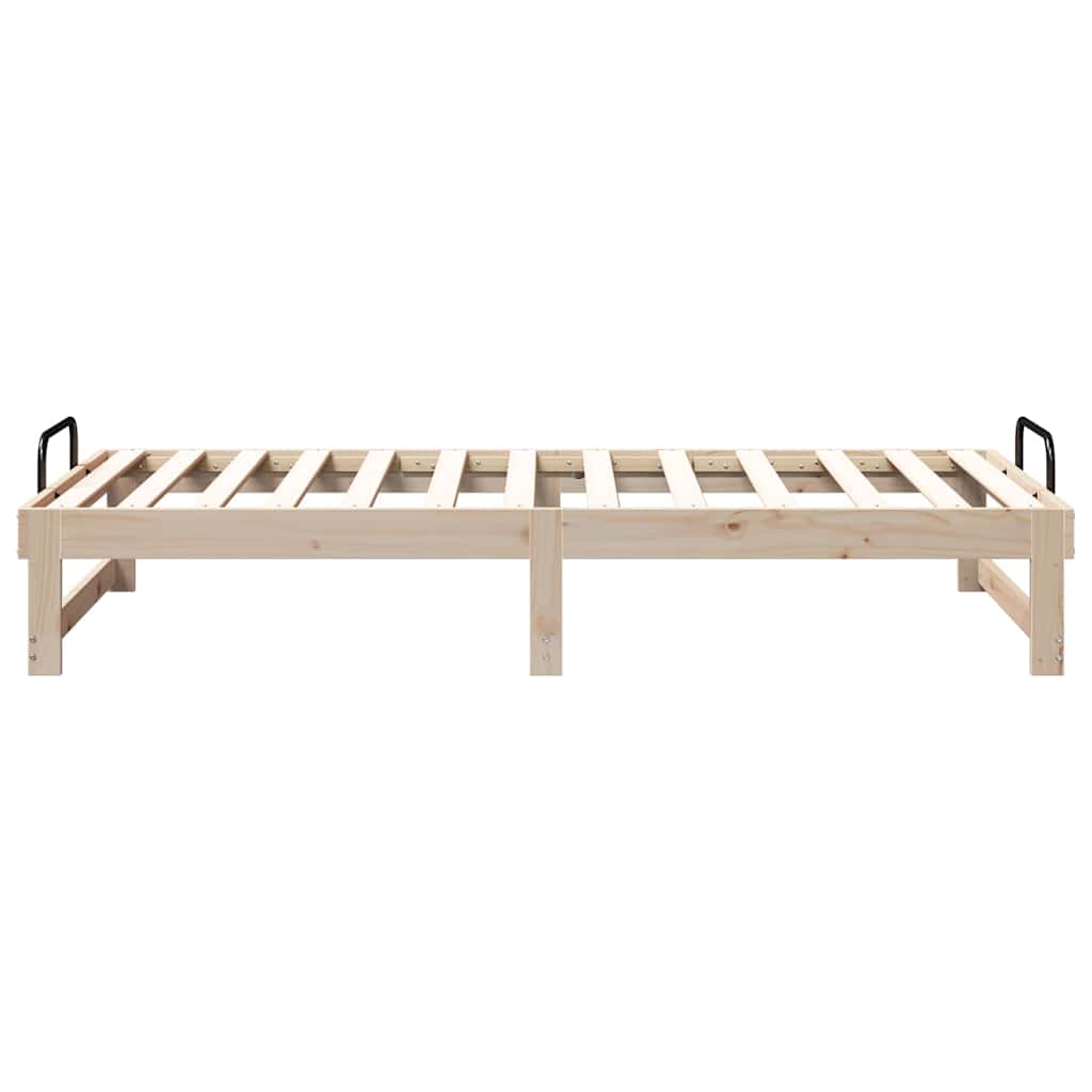 Bedframe met Draaghandvatten Bruin 75 x 190 cm