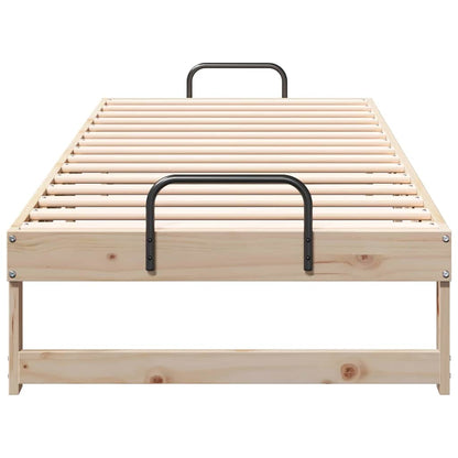 Bedframe met Draaghandvatten Bruin 90 x 210 cm
