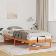 Bedframe 90x210 cm massief grenenhout bruin