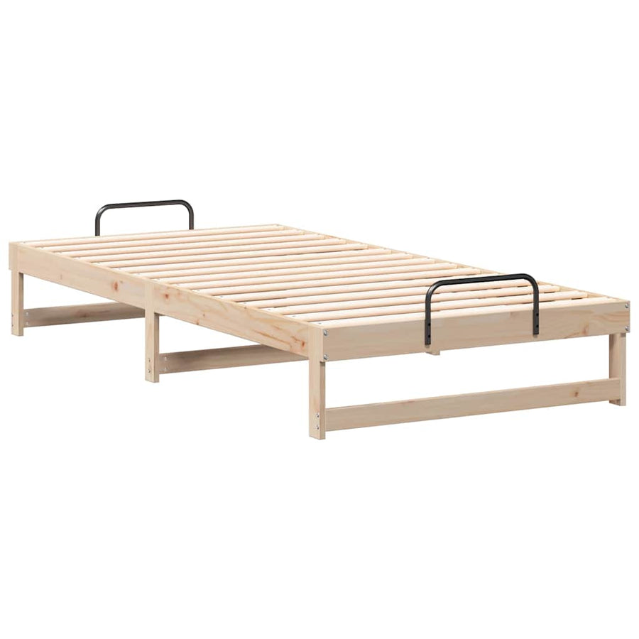 Bedframe met Draaghandvatten Bruin 100 x 210 cm