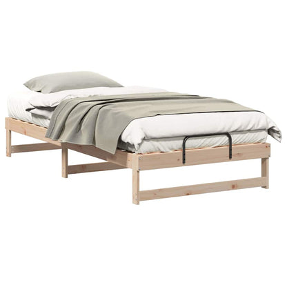 Bedframe met Draaghandvatten Bruin 100 x 210 cm