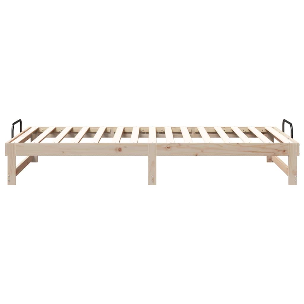 Bedframe met Draaghandvatten Bruin 100 x 210 cm