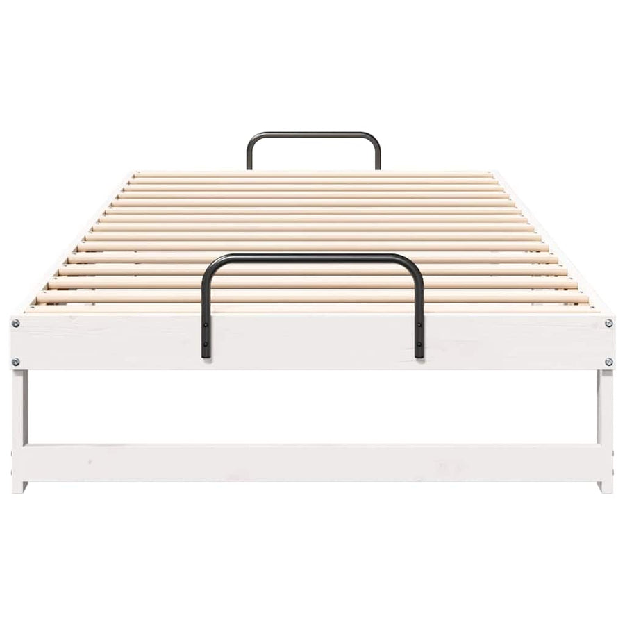 Bedframe met Draaghandvatten Wit 100 x 210 cm