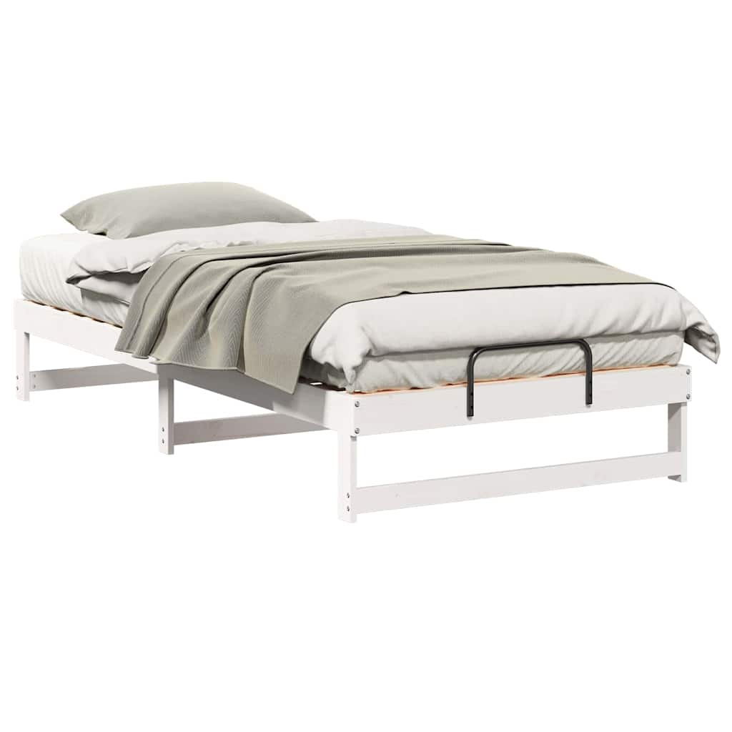 Bedframe met Draaghandvatten Wit 100 x 210 cm