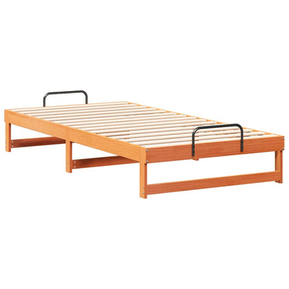 Bedframe met Draaghandvatten Bruin 100 x 210 cm