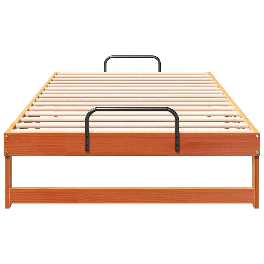 Bedframe met Draaghandvatten Bruin 100 x 210 cm
