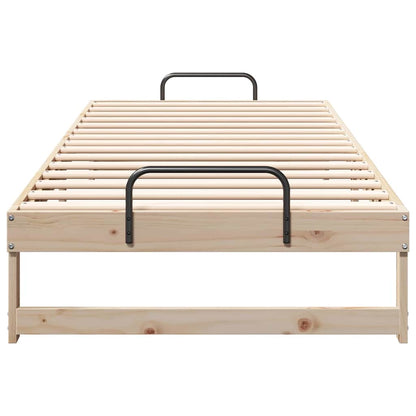 Bedframe met Draaghandvatten Bruin 80 x 220 cm