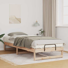 Bedframe met Draaghandvatten Bruin 90 x 220 cm