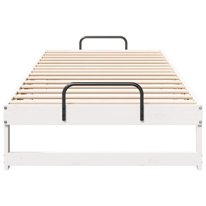 Bedframe met Draaghandvatten Wit 100 x 220 cm