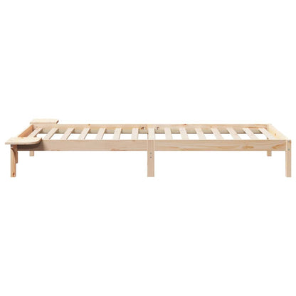 Bedframe met Zijtafels Naturel 80 x 210 cm Massief grenenhout