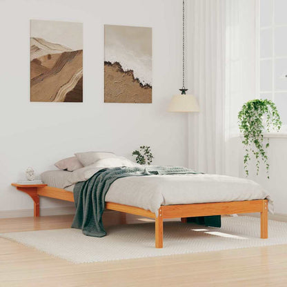 Bedframe met Zijtafels Wasbruin 80 x 220 cm Massief grenenhout