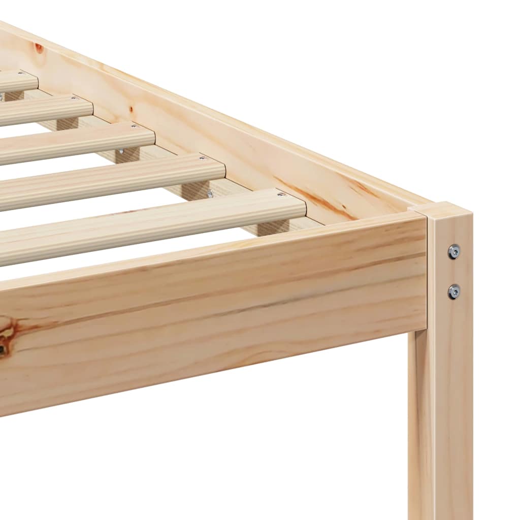 Bedframe met Zijtafels Naturel 200 x 220 cm Massief grenenhout