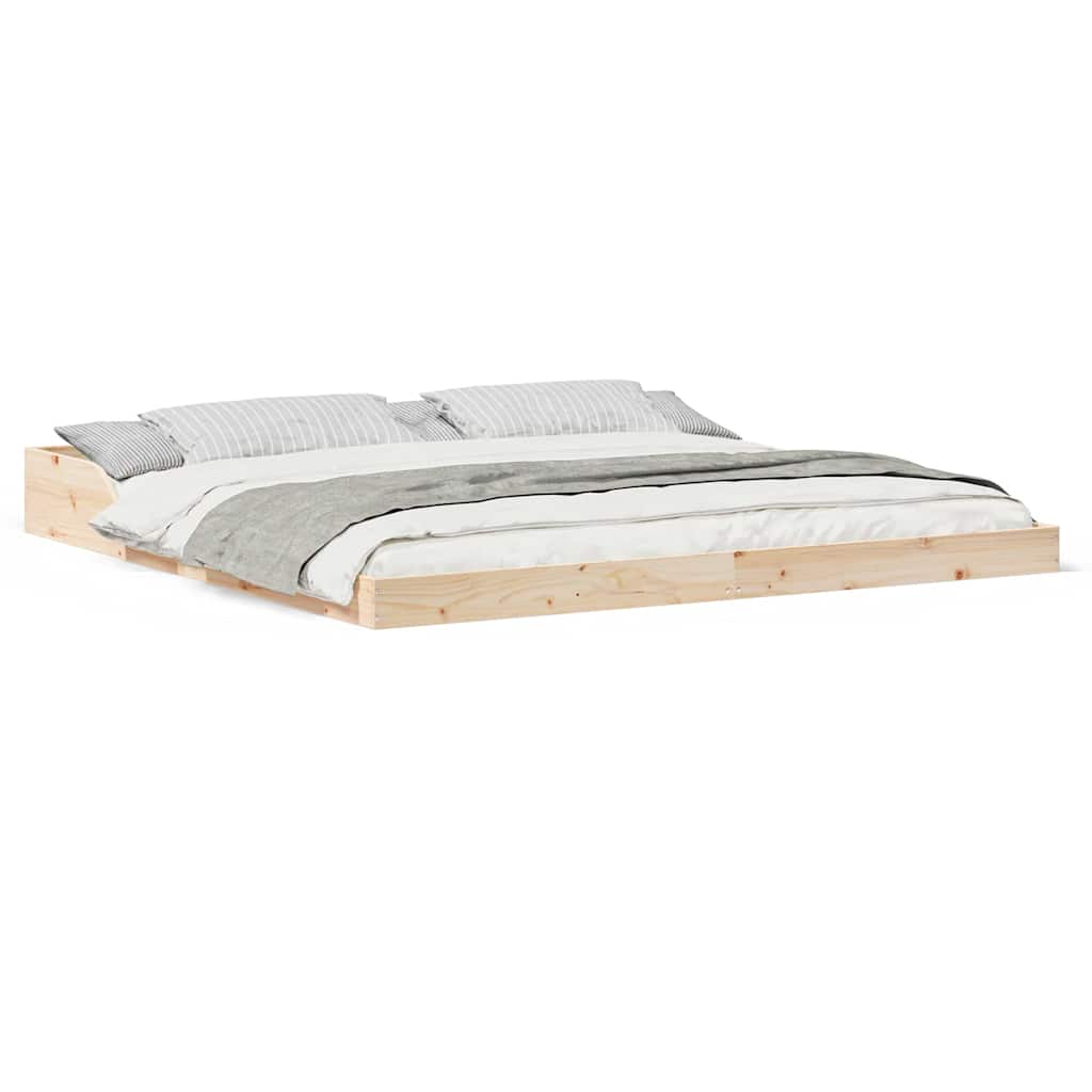 Bedframe Bruin 200 x 200 cm Grenenhout