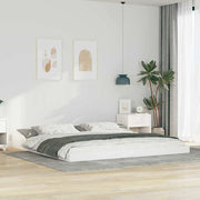 Bedframe 200x200 cm massief grenenhout wit
