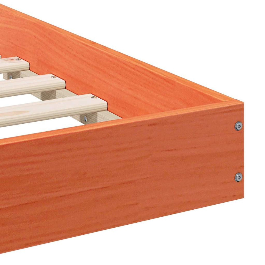 Bedframe Wasbruin 200 x 200 cm Grenenhout