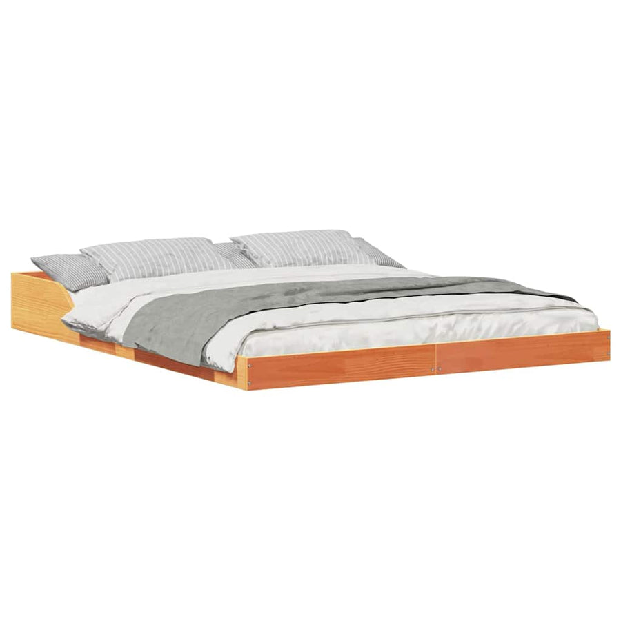 Bedframe Wasbruin 160 x 200 cm Massief grenenhout