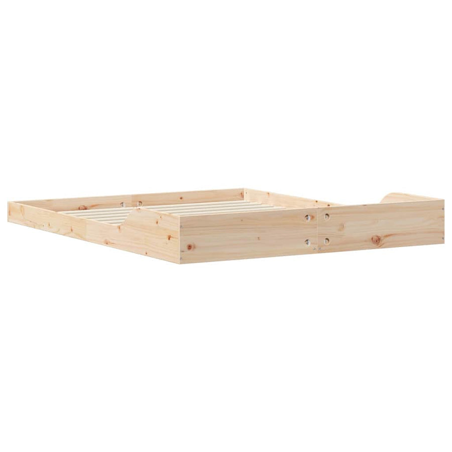 Bedframe Bruin 150 x 200 cm Massief grenenhout