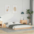 Bedframe 140x190 cm massief grenenhout bruin