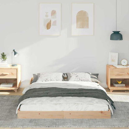 Bedframe Bruin 140 x 190 cm Massief grenenhout