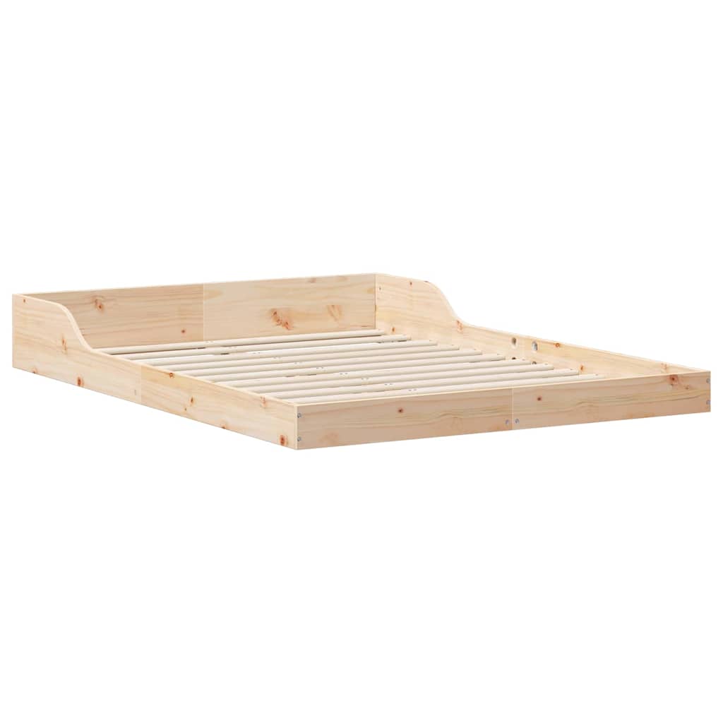 Bedframe Bruin 140 x 190 cm Massief grenenhout