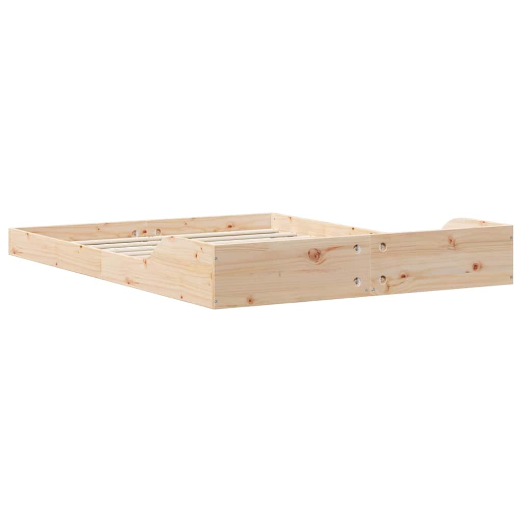 Bedframe Bruin 140 x 190 cm Massief grenenhout