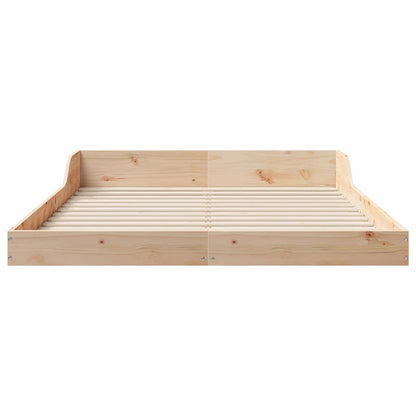 Bedframe Bruin 140 x 190 cm Massief grenenhout