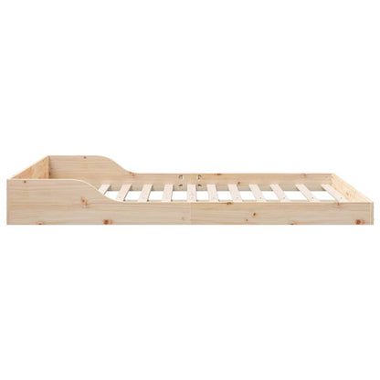 Bedframe Bruin 140 x 190 cm Massief grenenhout