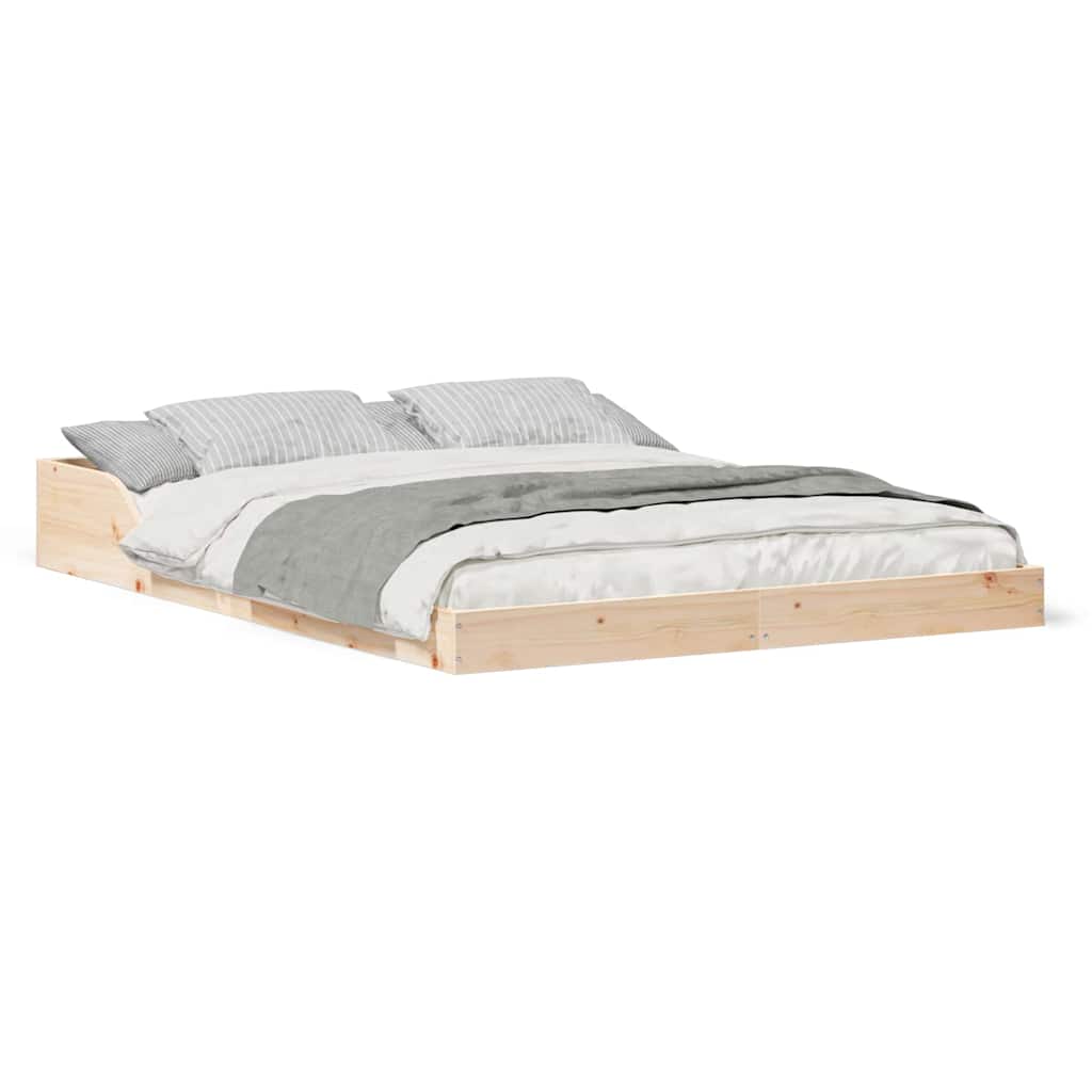 Bedframe Bruin 140 x 190 cm Massief grenenhout