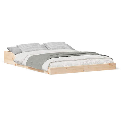 Bedframe Bruin 140 x 190 cm Massief grenenhout