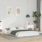 Bedframe 140x190 cm massief grenenhout wit