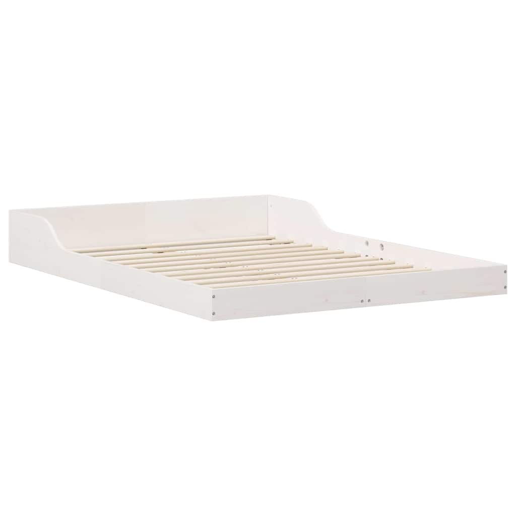 Bedframe Wit 140 x 190 cm Massief grenenhout