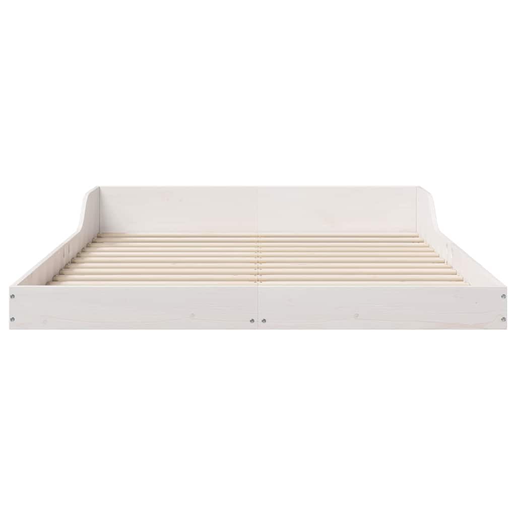 Bedframe Wit 140 x 190 cm Massief grenenhout