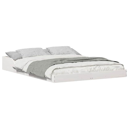 Bedframe Wit 140 x 190 cm Massief grenenhout