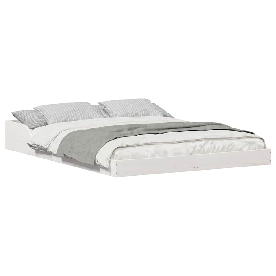 Bedframe Wit 140 x 190 cm Massief grenenhout