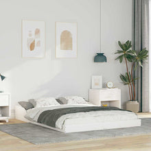 Bedframe Wit 135 x 190 cm Massief grenenhout