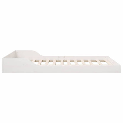 Bedframe Wit 135 x 190 cm Massief grenenhout