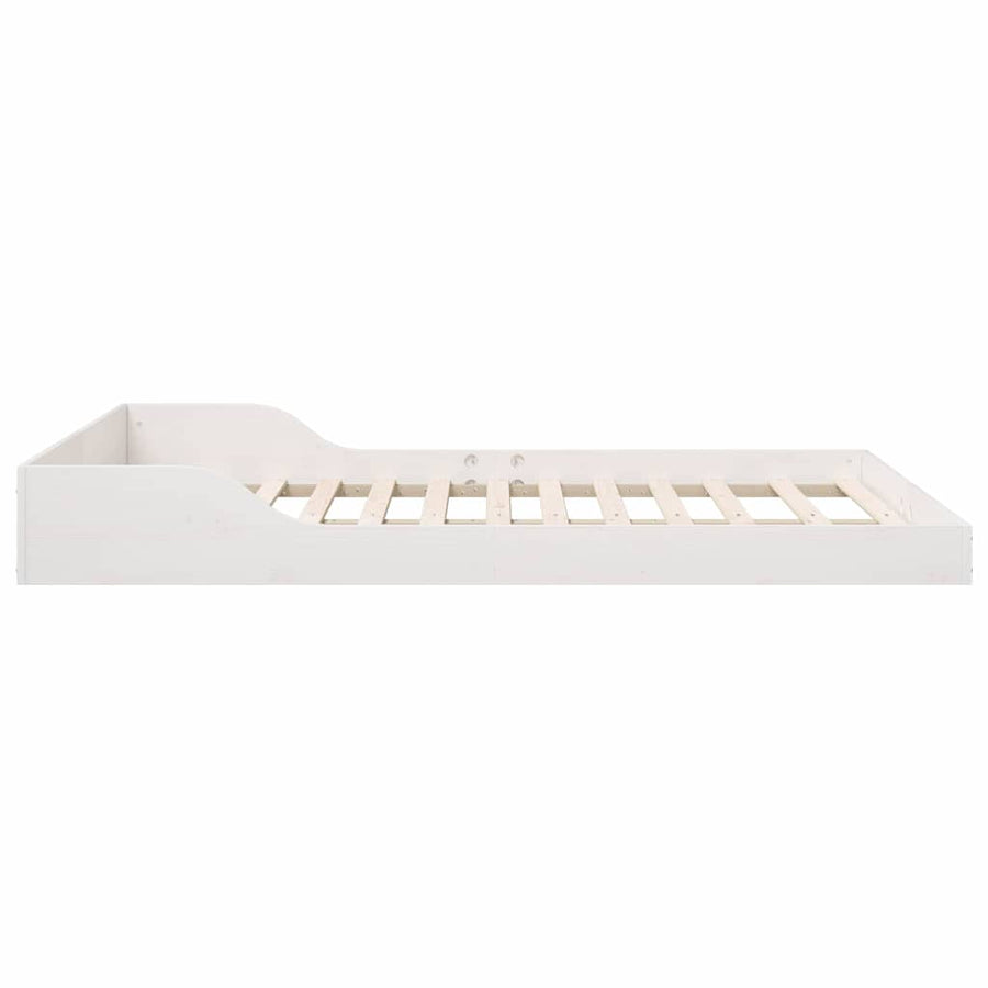 Bedframe Wit 135 x 190 cm Massief grenenhout