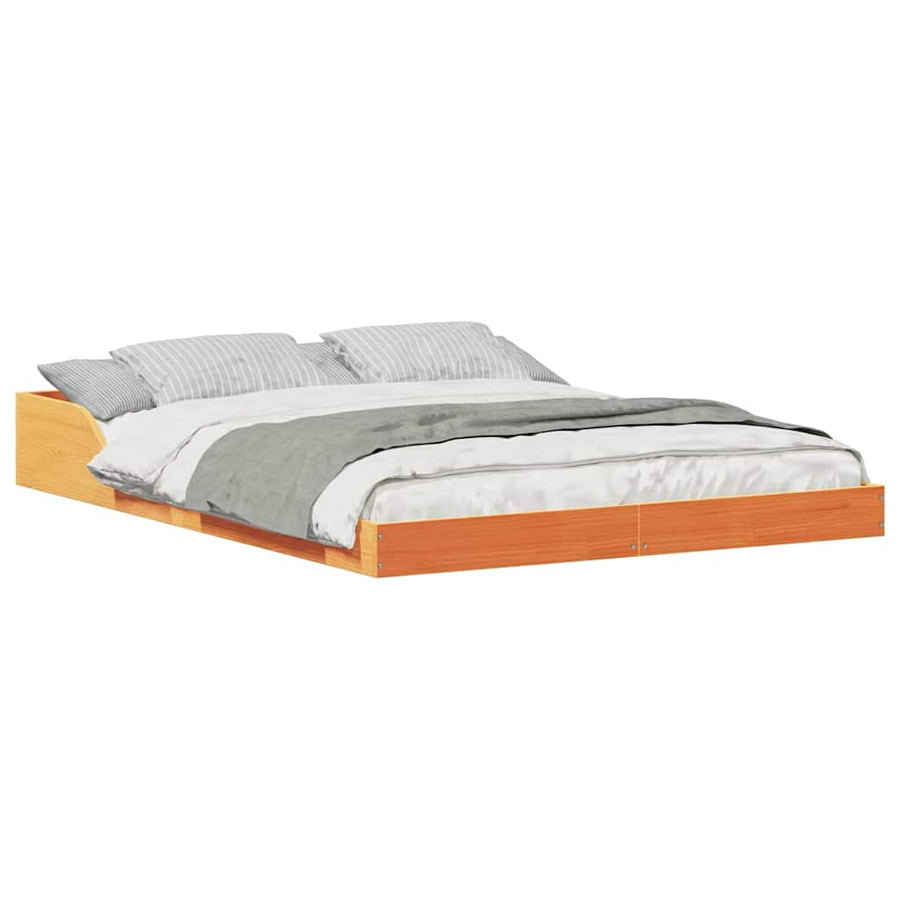 Bedframe Wasbruin 135 x 190 cm Grenenhout