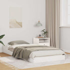 Bedframe 90x200 cm massief grenenhout wit