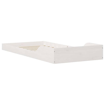 Bedframe Wit 90 x 200 cm Massief grenenhout