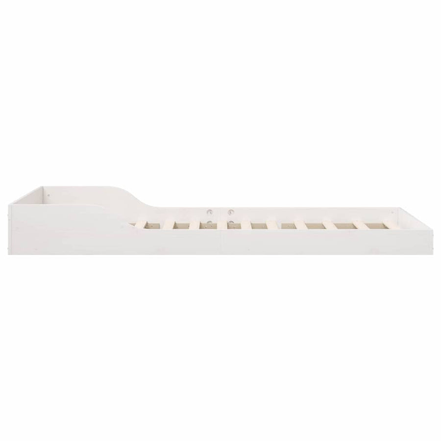 Bedframe Wit 90 x 200 cm Massief grenenhout