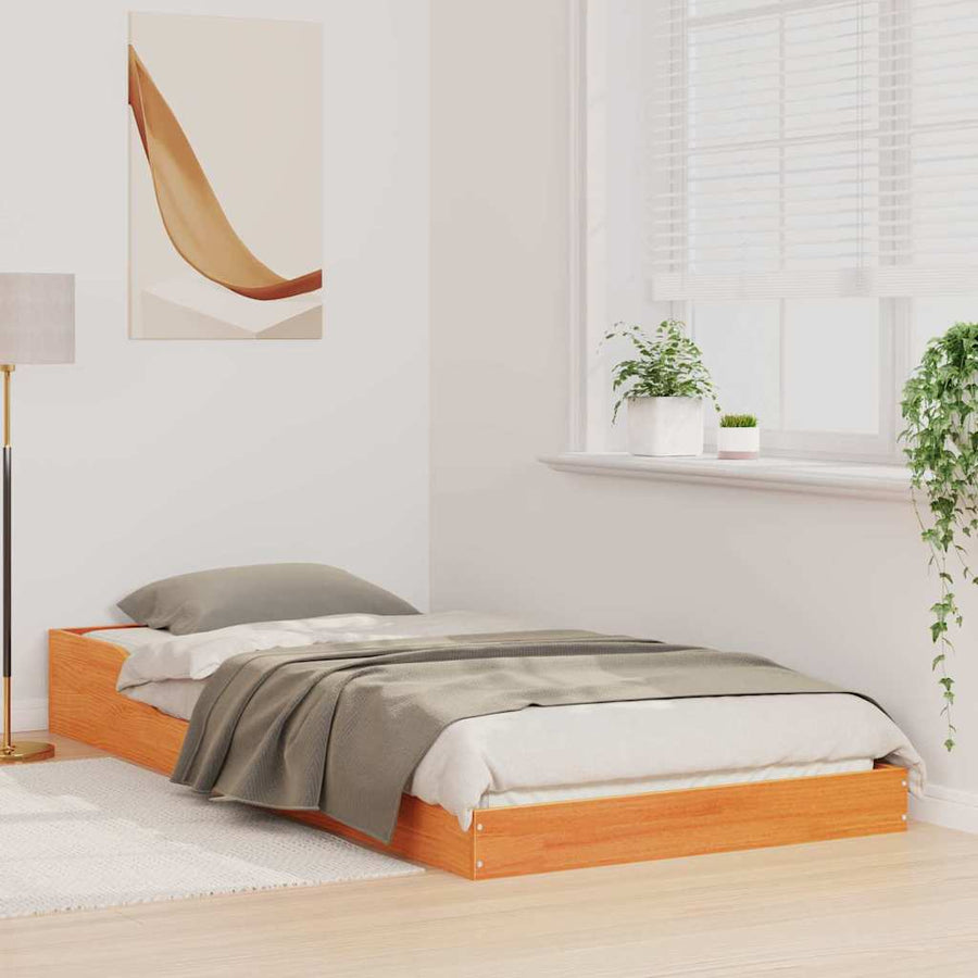 Bedframe Wasbruin 90 x 200 cm Grenenhout