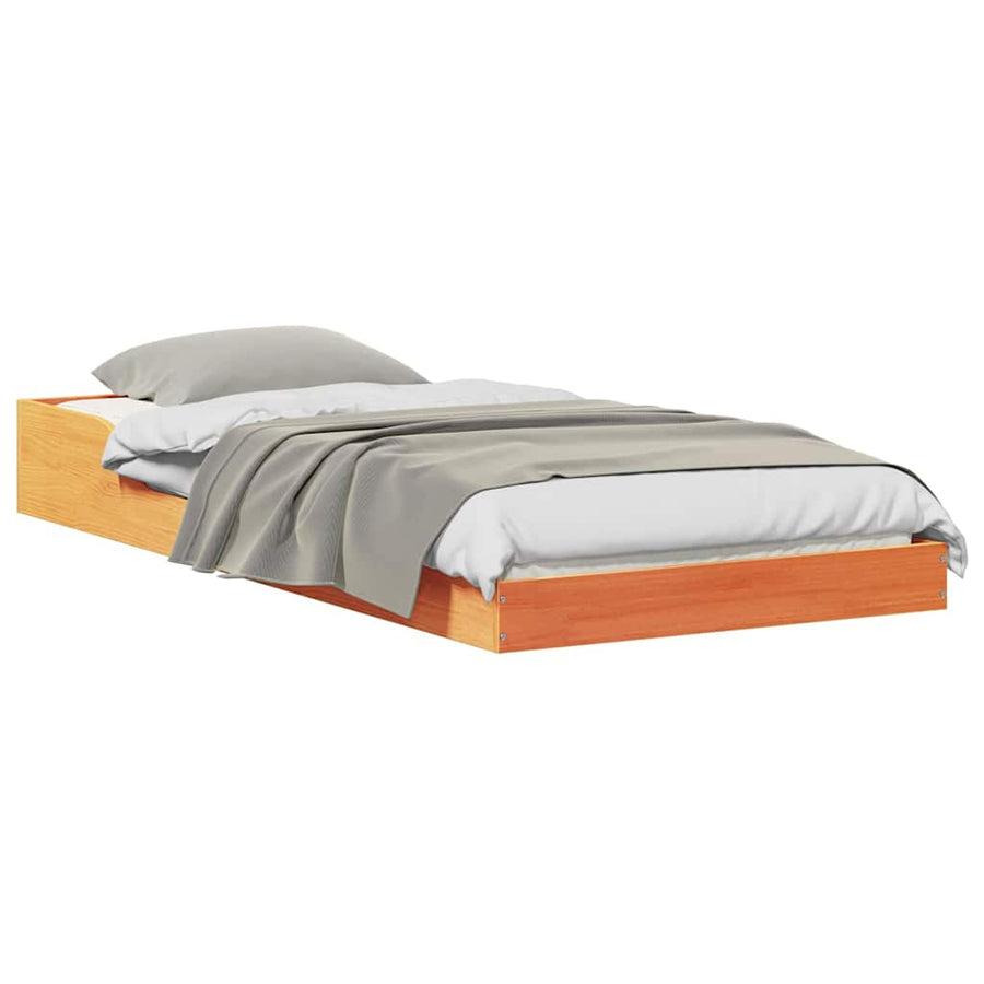 Bedframe Wasbruin 90 x 200 cm Grenenhout